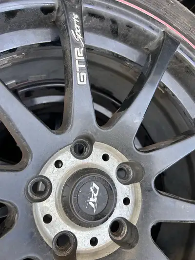 These GTR Sports rims come with tires sized at 225/45/R18, perfect for enhancing your vehicle's perf...