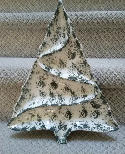 Large Ceramic Christmas Tree Tray for decor or Candy Dish, View more