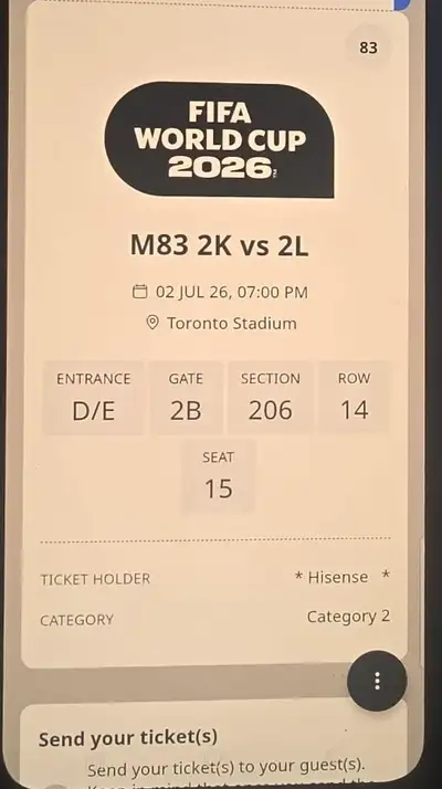 FIFA tickets- Round of 32- Portugal vs Croatia, View more