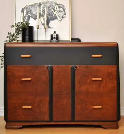 Refinished Solid Wood Dresser, View more