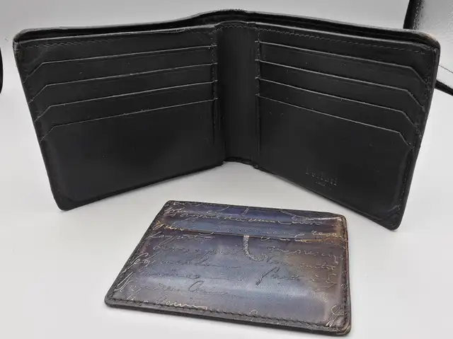 Berluti Scritto Venezia Leather Wallet & Card Holder Set in Men's in Edmonton - Image 10