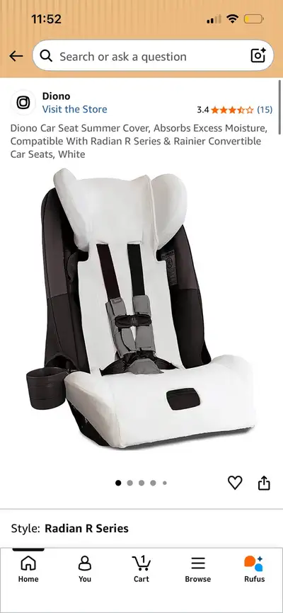 Diono Radian  Summer Car Seat Cover, View more