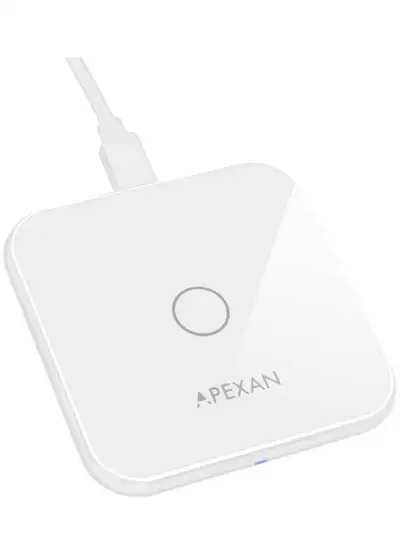 Apexan Fast Wireless Charger for Apple iPhone X, iPhone 8, 8 Plus and all Qi Compatible Cell Phones,...