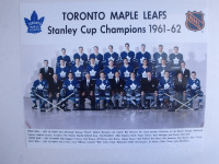 1961-62 Toronto Maple Leafs 10 x 8 Team Photo