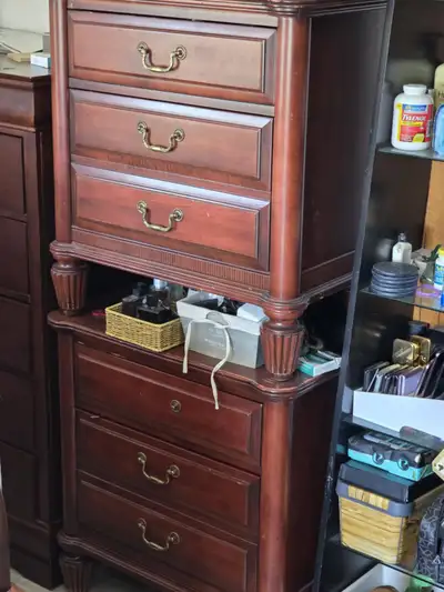 SOLID WOOD CHERRY MATCHING SIDE TABLES SET, View more