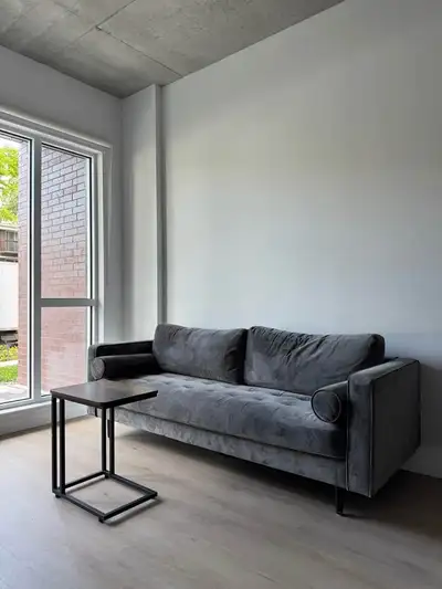 Structube Sofa Velvet Grey, View more