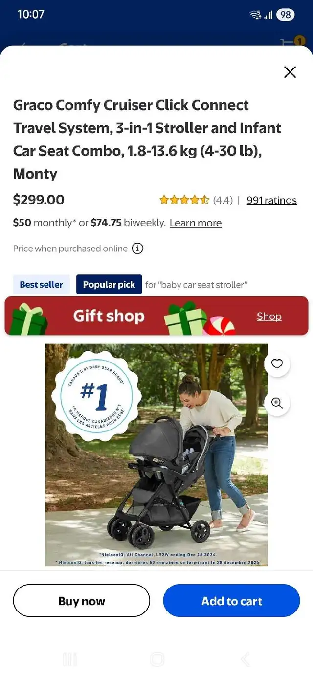 Graco 3 in 1 click connect infant car seat and stroller in Strollers, Carriers & Car Seats in Saskatoon - Image 5