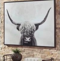  ‘Marcus’ Highland Bull Canvas Framed Print 
