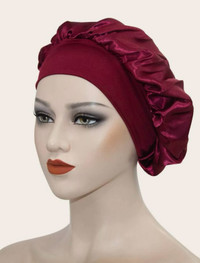 Women Fashion Solid Hair Bonnet