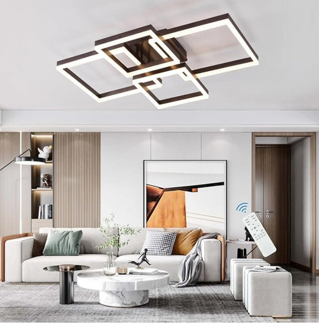 Jaycomey Modern Dimmable Ceiling Light, LED Flush Mount Fixture in Indoor Lighting & Fans in Brantford
