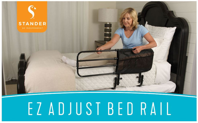 (NEW) Stander EZ Adjustable Bed Rail Assist Grab Bar & Pouch in Health & Special Needs in City of Toronto - Image 3