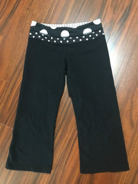 Lululemon Leggings Groove Crop Pant Reversible Size 6 Black Luon