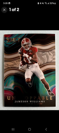 NFL Card  - Jameson Williams - Rookie Unstoppable