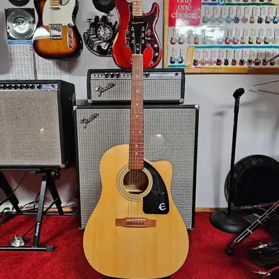 Epiphone AJ-100CE Cutaway Acoustic Electric Guitar, View more