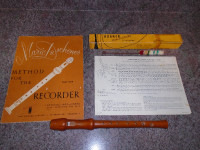 vintage Hohner recorder + accessories