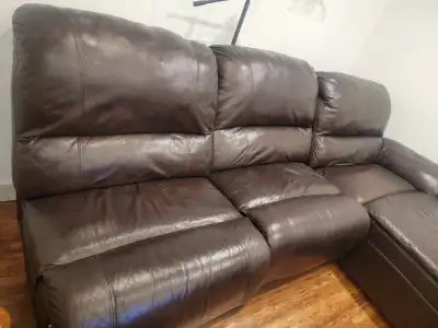 Comfortable 5 piece sectional 9' x 10' Has some wear marks in the back from rubbing up against the w...