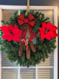 21 inch Christmas Wreath : Never Used : As Shown : NEW