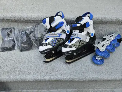 adjustable 2-in-1 skates for kids, size 1 - 4, View more