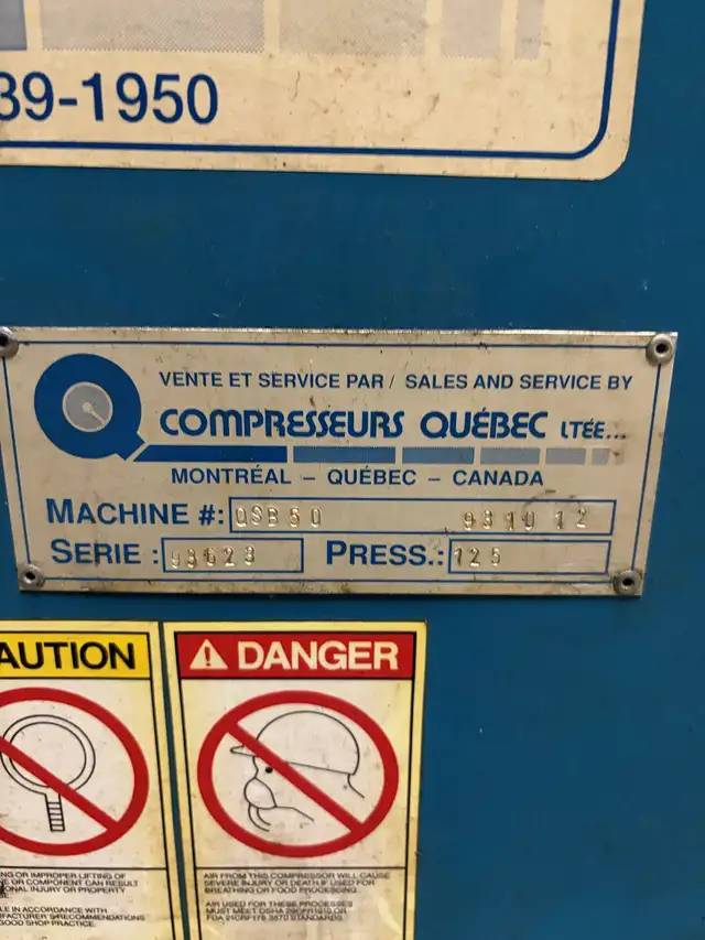 Compresseur Quincy QSB50 50HP compressor in Other in Drummondville - Image 6