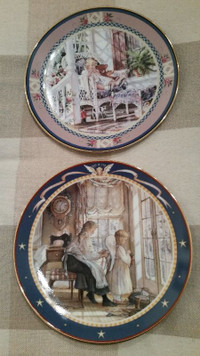 Framed Trisha Romance collector plates