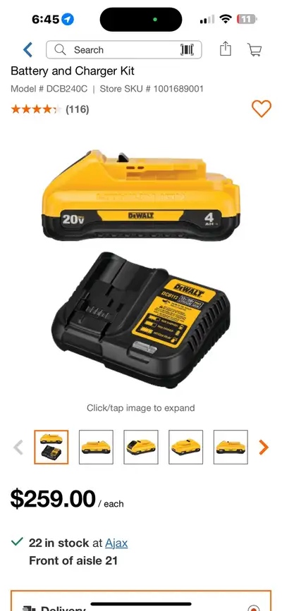  Dewalt for 4 amp  battery new compact charger, View more