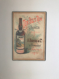 Plaqued picture - wall decor - Tom Bill’s Rum - Jamaica