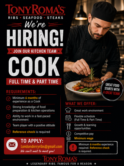 Full time and part time cook, View more