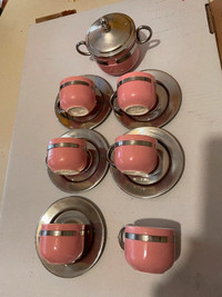 Italian-made Espresso Cups and Sugar Bowl
