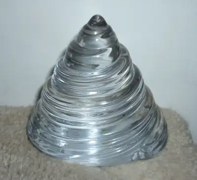 Vintage OCI Omnibus Clear Glass Art Sculpture Spiral Snail Shell, View more