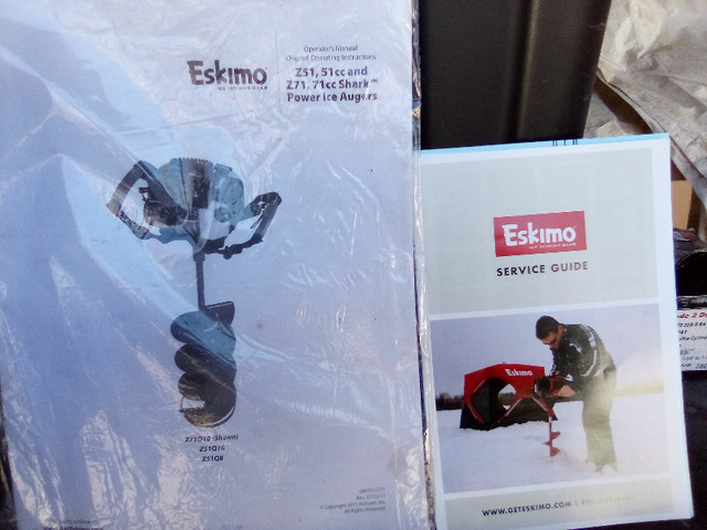 ESKIMO Z 51-- 51CC 10 INCHES POWER ICE AUGER in Fishing, Camping & Outdoors in City of Toronto - Image 3