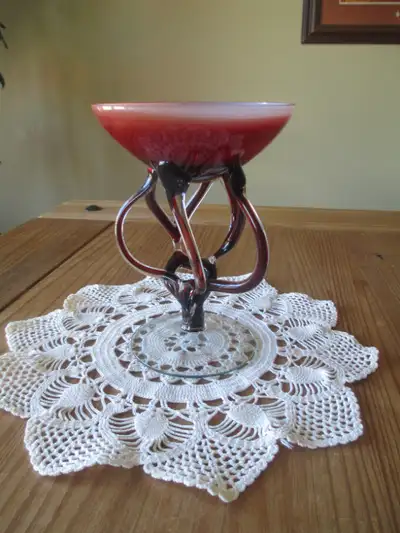 No chips or cracks or scratches, perfect condition, jelly fish/ octopus art from Poland, measures 8...