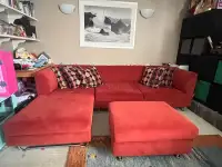 EQ3 Sectional sofa with ottoman 