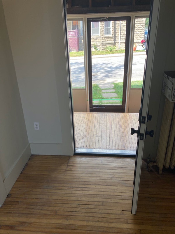 Nice large storm door with inserts and frame Windows, Doors & Trim