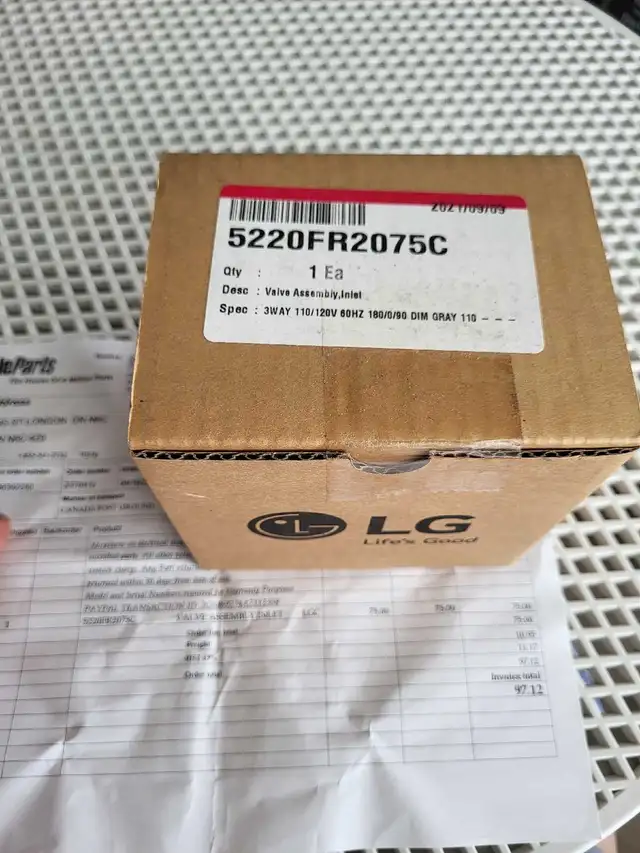 LG Washer Inlet Valve 5220FR2075C in Other in Kitchener / Waterloo - Image 3