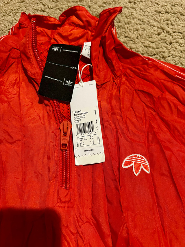New with Tag Adidas Women AW Windbreaker Jacket Orange Size M in Women's - Tops & Outerwear in Lethbridge - Image 3