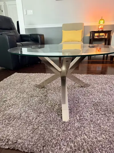 Glass and Metal Coffee table , View more