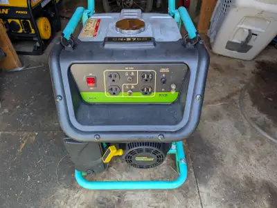 Very clean. Generator has a good sized muffler and is pretty quiet for the size. Been stored indoors...