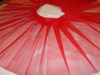 Red Can Can/ Tulle for Lehenga