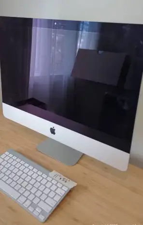 Apple desktop and keyboard, View more