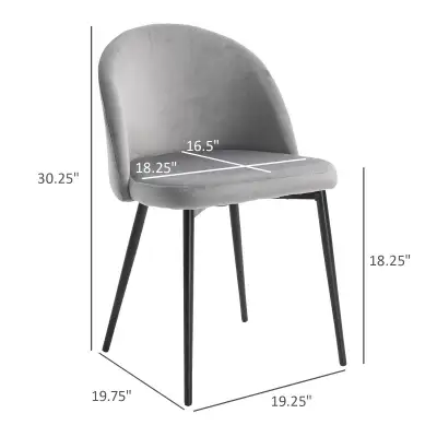 Velvet-touch Mid Back Dining Chair , View more