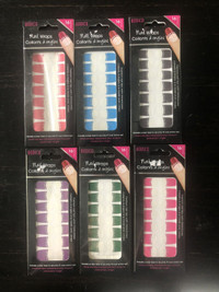 Various colours nail wraps tips 