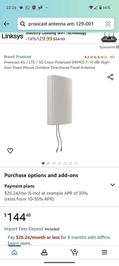 Cell / Internet Outdoor Antenna, View more