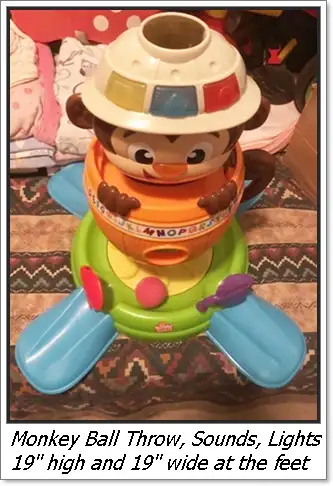 Hide ‘n Spin Monkey Ball Popper Activity Toy $20, View more