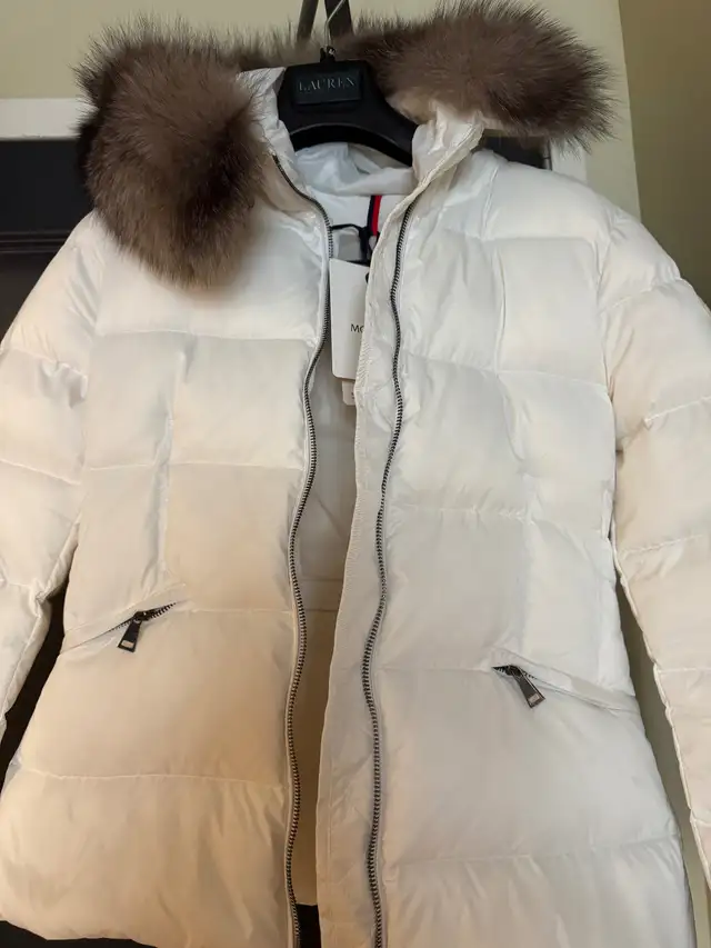 MONCLER Boed Shearling-Trimmed Down Jacket Women ivory colour in Women's - Tops & Outerwear in City of Toronto - Image 10