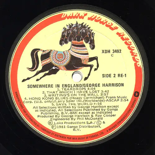 Somewhere In England 1981 LP record album George Harrison vinyl in CDs, DVDs & Blu-ray in Markham / York Region - Image 5