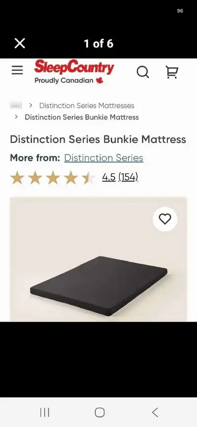 Distinction Series Twin Bunkie Mattress, great for camping, View more