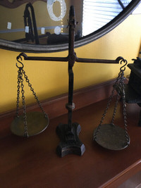Antique Canada Post Office Scale Brass and Cast Iron