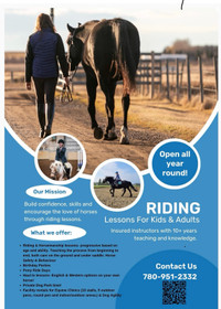 Riding lessons/haul ins/clinic bookings