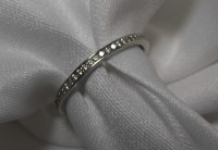 14k white gold eternity Diamond Ring - Size 9 (Cannot be sized)