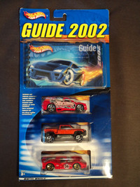 2002 HOT WHEELS 3 PACK W/ BOOK